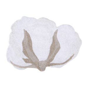 Lorena Canals Cotton Flower Wit | Vloerkleed 120 x 130 cm