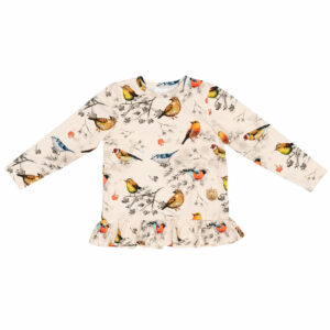 Misioo Shirt Met Lange Mouwen & Ruches | Birds