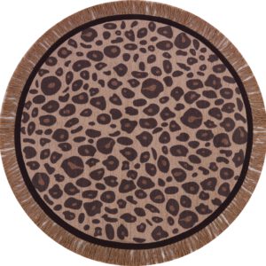 Tapis Petit Vloerkleed Luipaard Rond | Leopard Round