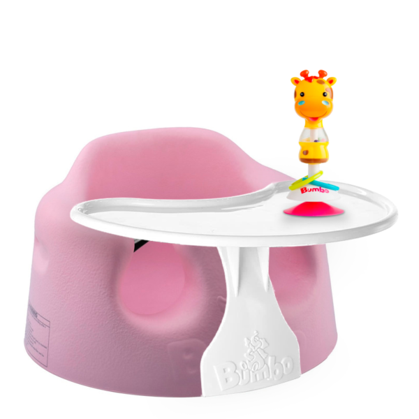 Bumbo Floor Seat - Cradle Pink&Speeltafeltje&Suction Toys - Gwen Giraf - Kinderstoelen