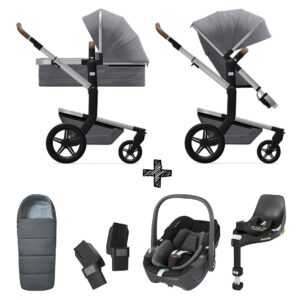 Kinderwagen Joolz Day+ Gorgeous Grey + Autostoel Maxi-Cosi 360 & Base & Adapterset & Voetenzak