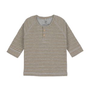 Lässig Long Sleeve Shirt GOTS Striped grey mélange