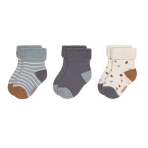 Lässig Newborn Socks GOTS 3 pcs assorted Tiny Farmer blue Size: 12-14 - Kleding