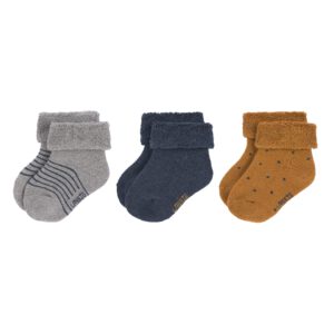 Lässig Newborn Socks GOTS 3 pcs. assorted blue Size: 12-14 - Kleding