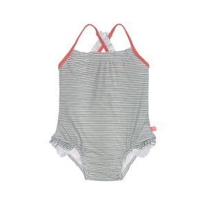 Lässig Splash&Fun Tanksuit girls - Striped coral 12 months - Zwempakken