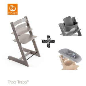 SET | Kinderstoel Stokke® Tripp Trapp® Oak Grey Wash met Newbornset & Babyset