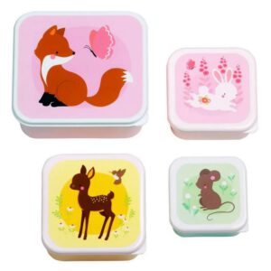 Snack Box Set A Little Lovely Company Forest Friends 4st.