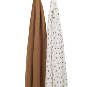 Swaddle Doek Meyco Mini Panther Toffee 2-pack